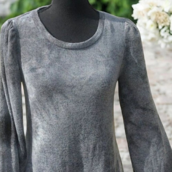 Ultra Flirt Tie Dye Short Drop Waist Sweater Dress Size Small Charcoal - Picture 2 of 10